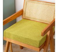 HORLSKI Washable Seat Cushions with Removable Cover Linen Chair Cushions for Dining Chairs Thickened 8Cm Square 45 X 45 Cm Chair Pads Garden Living Room Patio,L,Set of 4