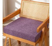 HORLSKI Washable Seat Cushions with Removable Cover Linen Chair Cushions for Dining Chairs Thickened 8Cm Square 45 X 45 Cm Chair Pads Garden Living Room Patio,F,Set of 2