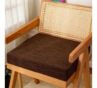 HORLSKI Washable Seat Cushions with Removable Cover Linen Chair Cushions for Dining Chairs Thickened 8Cm Square 45 X 45 Cm Chair Pads Garden Living Room Patio,A,Set of 2