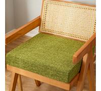 HORLSKI Washable Seat Cushions with Removable Cover Linen Chair Cushions for Dining Chairs Thickened 8Cm Square 45 X 45 Cm Chair Pads Garden Living Room Patio,H,Set of 6