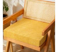 HORLSKI Washable Seat Cushions with Removable Cover Linen Chair Cushions for Dining Chairs Thickened 8Cm Square 45 X 45 Cm Chair Pads Garden Living Room Patio,P,Set of 2