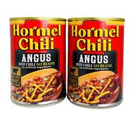 Hormel Chili - Angus Beef Chili No Beans - No Artificial Ingredients 14 Ounce (Pack of 2)