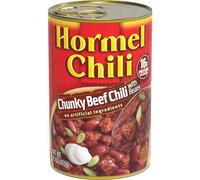 HORMEL Chili Chunky Beef Chili with Beans, No Artificial Ingredients, 15 Oz