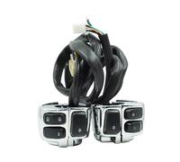 Horn Blinker Switchs Motorcycle Handlebar Switch 1 Pair Chrome Control With Wiring Harness Headlight Turn Signal Horn Button 25mm 1"
