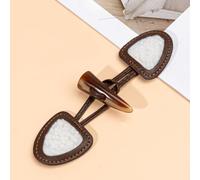 horn coat buttons, 16CM Leather Toggle Buttons Sew On For Clothing Brown Dark Coffee Pack Of 5 Or 10 Pairs(Brown,16CM 5 pair)