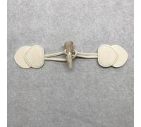 horn coat buttons, 21 cm PU Leather Horn Toggle Buttons White Rose Print Pack Of 3 Or 6 pairs(3 Pair)