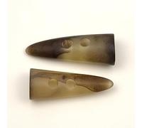 horn coat buttons, Pack Of 10 Resin Horn Tooth Toggle Buttons Multicolor 40/50/55mm(Brown Coffee,55mm)
