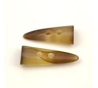 horn coat buttons, Pack Of 10 Resin Horn Tooth Toggle Buttons Multicolor 40/50/55mm(Yellow Coffee,50mm)