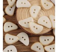 horn coat buttons, Resin Toggle Buttons Multicolor 11-20mm Pack Of 10(Off White,24L=15.0MM)