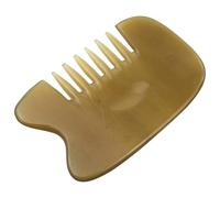 Horn comb six-tooth massage comb portable small comb wide-tooth comb horn head massage comb Comb