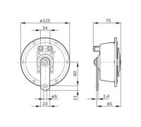 Horn Electric Loud Tone 0 320 226 007 BOSCH