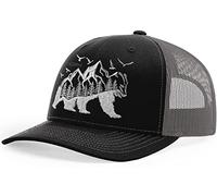 HORN GEAR Trucker Hat - Bear Hat Edition, Black/Charcoal, L
