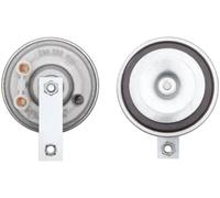 HELLA 3AL 002 952-841 Signal Horn - M26 - 12V - 115dB(A) - Frequency Range: 335Hz - Low Tone - Housing Colour: Grey - Flat Plug-in Connector