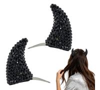 Horn Hairpins Glitter Cosplay Barrettes Costume Accessory | Goth Hair Clips for Daily School Holiday Birthday Party Stage Performance Christmas
