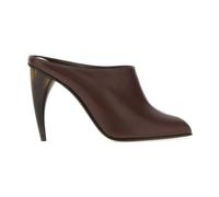 Horn Heel Mule - female - Alexander McQueen - Heeled Mules - Brown - 8 UK - Shoes 8 UK