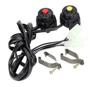 Horn Switch Handlebar 2Pcs For ATV Motorcycle Dual Sport Dirt Quad Motorbike Red Yellow Start Horn Kill Off Stop Switch Button(1x Red 1xYellow)
