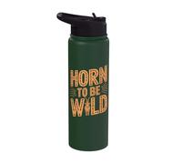 Horn to Be Wild Funny Goat Stainless Steel Insulated Water Bottle