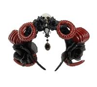 Horn Witch Party Rose Hair Hoop Halloween Rose Role Play Costume Proms Party Live Show Headwear