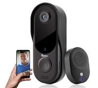 HORNBILL 1080p Wireless Video Doorbell + Indoor Ring Chime, Enhanced Security with AI Human Detection, 2-Way Audio, Night Vision, AES-128 Cloud Storage, Real-Time Alerts, Smart Home Protection