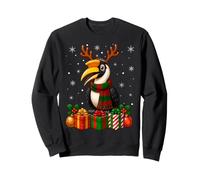 Hornbill Bird Christmas Reindeer Horn Scarf Festive Xmas Sweatshirt