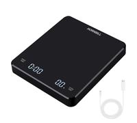 HORNBILL Digital Coffee Scale with Timer, Type-C Rechargeable Espresso Scale, Temperature Resistant Food Scale with HD LED Screen 0.1g Precision High Sensitivity Touch Button, Tare Function (g/oz/ml)