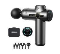 HORNBILL Massage Gun Deep Tissue Portable Muscle Massage Device with 6 Massage Heads Massager 30 Speeds with LCD Touch Screen Back Massager Christmas Birthday Gifts for Dad Men Women Neck Massager