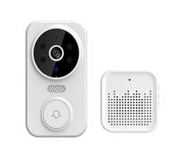 HORNBILL Wireless Video Doorbell & Indoor Ring Chime, Enhanced Security with AI Human Detection, 2-Way Audio, HD Night Vision, AES-128 Cloud Storage, Real-Time Alerts, Smart Home Protection (White)