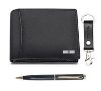 HORNBULL Denial Men's Leather Wallet Gift Set, Casual, Casual (Black-2)