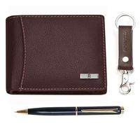 HORNBULL Denial Men's Leather Wallet Gift Set, Casual, Casual (Brown Themes)