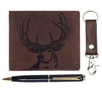 HORNBULL Richard Brown Men's Leather Wallet | RFID Protected Bi-Fold Wallet with 9 Card Slots, 2 ID Windows, 2 Secret Compartments, 1 Zipper Currency Compartment | Brown Men's Wallet