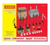 Hornby Building Accessories Pack 2 R8228 Railway Cottage Water Tower Set