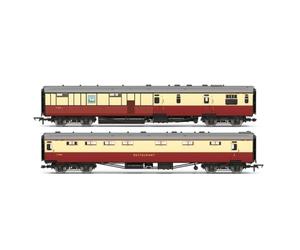 Hornby Coach Car - R40470 BR Kitchen and Buttery Car & Composite Restaurant White Horse 7833 Twin pack - Era 4 Train Toy, 00 Gauge Carriage for Train Set, Rolling Stock Models for Adults - 1:76 Scale