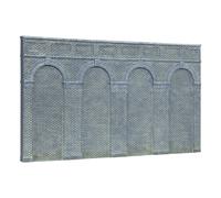 Hornby R7373 OO Gauge High Level Arched Retaining Blue Brick Walls x 2 - Model Railway Accessories, Miniature Diorama Scenery for Hornby Train Sets - Lifelike Building Models - Scale 1:76