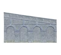 Hornby High Stepped Arched Retaining Walls X 2 (Engineers Blue Brick)