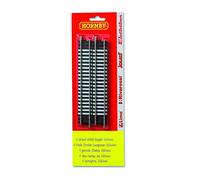 Hornby HT8300 OO Gauge Straight Track Blister Pack - Extra Track Pieces for Model Railway Sets, Model Train Track Pieces - Includes 4x R600 Straight Track - Scale 1:76, White