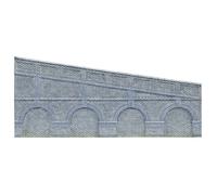 Hornby Mid Stepped Arched Retaining Walls X2 (Engineers Blue Brick)