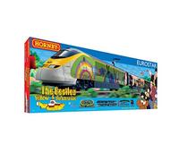 Hornby R1253M Eurostar 'Yellow Submarine' Train Set - Analogue OO Gauge Model Railway, Includes: Driving Car, Dummy Driving Car, 2 Passenger Saloons & Track - Starter Electric Model Train Sets