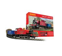 Hornby - R1270M Valley Drifter Train Set - Analogue OO Gauge Model Railway, Includes: 1x 0-4-0 Steam Locomotive, Open Wagon, 4 wheel Coach & Track - Starter Electric Model Train Sets - 1:76 Scale
