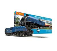 Hornby R1282M Mallard Record Breaker Train Set - Analogue OO Gauge Model Railway, Includes: 1x Steam Locomotive, 3x Coaches & Track - Starter Electric Model Train Sets - 1:76 Scale