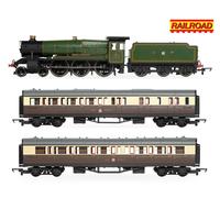Hornby Steam Train - R30376 RailRoad GWR, Class 1000, 'County of Merioneth' Train Pack - Era 3 00 Gauge Locomotives, Engine Models for Adults - 1:76 Scale Model Gift