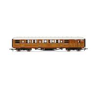 Hornby R40454 LNER Gresley Corridor Teak Coaches Brake 3rd 21437, Brown