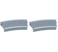 Hornby - R463 OO Gauge Small Radius Curved Platform, Model Train Accessories for Adding Scenery, Dioramas, Woodland, Buildings and More to 00 Gauge Model Railway - 1:76 Scale (Pack of 2)