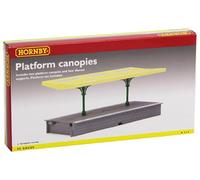 Hornby R514 OO Gauge Platform Canopies - Pack of 2, Model Train Accessories for Adding Scenery, Dioramas, Woodland, Buildings and More to 00 Gauge Model Railway - 1:76 Scale, Grey