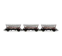 Hornby Wagons - R60069 HFA Hopper Wagons, Three Pack, EWS - Era 9 Train Toy, 00 Gauge Hoppers & Freight for Train Set, Models for Adults - 1:76 Scale Model Gift