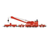 Hornby R60077 BR, Operating Maintenance Crane - Era 4 Rolling Stock - Wagons for Model Railway Sets, Black