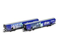 Hornby R60176A Drax Biomass Pack C Freight Wagons, Blue