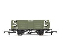 Hornby R60256 Stephenson & Clarke, 21T Steel Mineral Wagon, 25504 - Era 3 Freight Wagons, Green