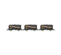 Hornby R60259 Shell, TTA Tank Wagon Triple Pack - Era 8 Freight Wagons Wagons & Wagon Packs, Black, 00 Gauge