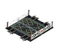 Hornby R636 OO Gauge Level Crossing Double Track - Extra Track Pieces for Model Railway Sets, Model Train Track Pieces - Scale 1:76, Black