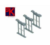 Hornby R659 - 3 x High Level Piers (73mm high) For Elevated 00 Hornby Track 1stP